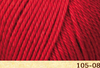Пряжа Fibranatura Luxor 105-08 (Красный)