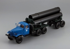 ZIL-157K-TV-5 pipe trucks with trailer pipes blue DIP 1:43