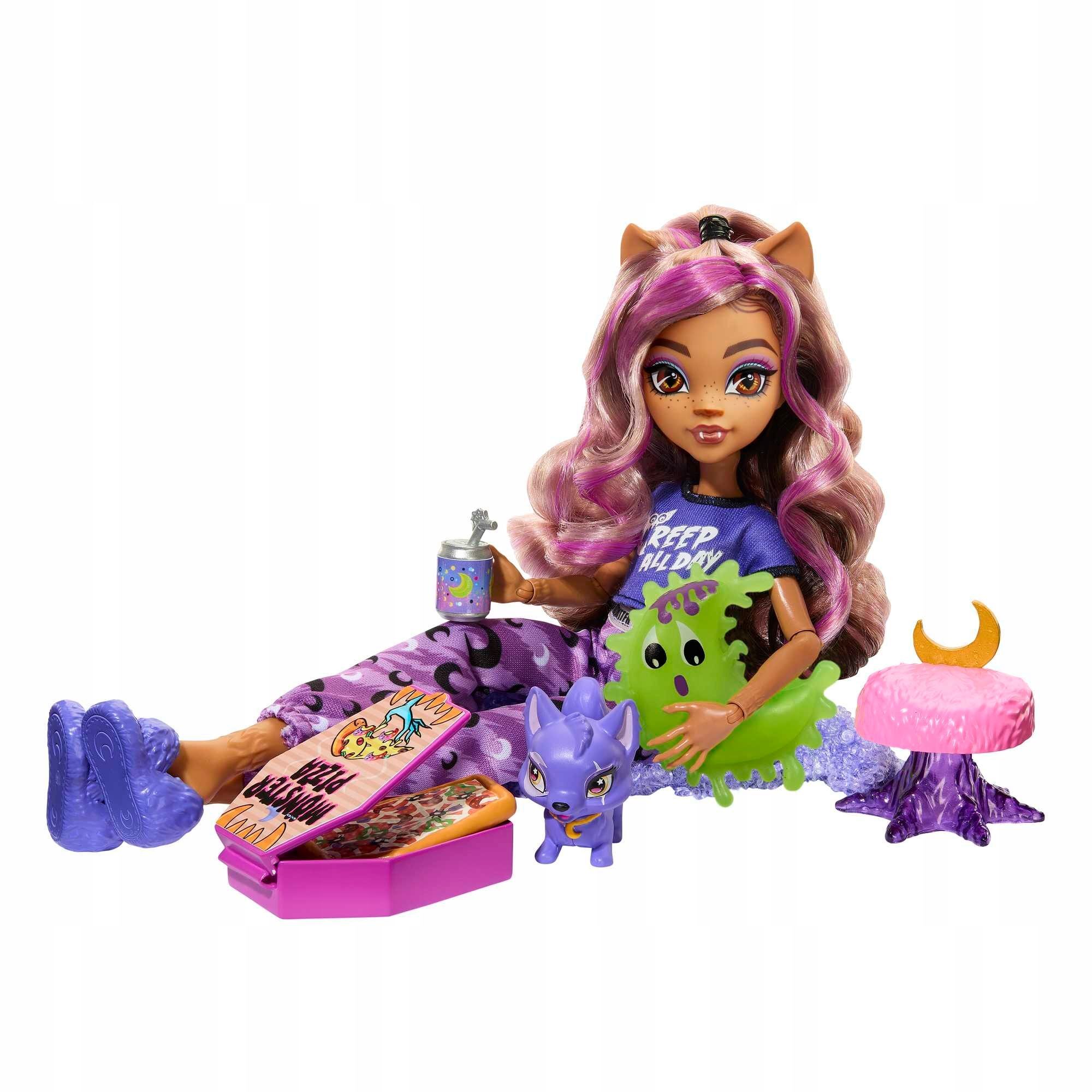 Кукла Mattel Monster High Clawdeen Wolf - Клодин Вульф Пижамная вечеринка -  Кукла с аксессуарами Монстр Хай HKY67 купить в Москве | Доставка по России.