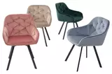фото 2 Стул GALE 360 град. поворот. BLUVEL-40 BEIGE, велюр/ черный каркас, М-City на profcook.ru
