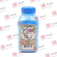 Тонер БУЛАТ s-Line TNP-18, TNP-22, TNP-27 для Konica Minolta bizhub C25, C35, Magicolor 4750 (Голубой , банка 140 г)