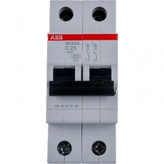 Выключатель автоматический модульный ABB SH202L 2п C 25А 4.5кА C25 2CDS242001R0254