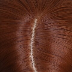 Парик искусственный, имитация кожи, 60 см, 160 гр, цвет рыжий