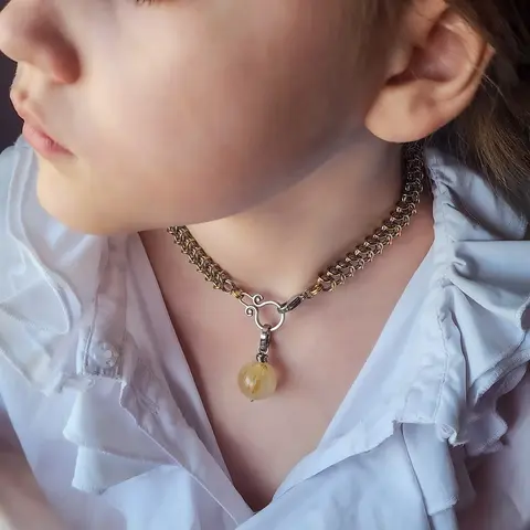 МК "Серьги Колосок + Колье Свобода"