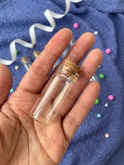 Баночки-бутылочки для хранения с пробкой, прозрачные, 14 мл, 6*2,2*2,2 см, набор 10 шт.