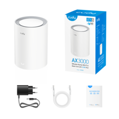 Бесшовный Mesh роутер Cudy M3000 - Mesh-система Wi-Fi 6 AX3000 с портом WAN 2,5 Гбит/с M3000