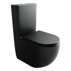 Ceramica Nova CN4001T-BMB CN4001T-BMB Напольная пристенная чаша унитаза METROPOL, смыв Торнадо, с сиденьем микролифт, цвет чер фото