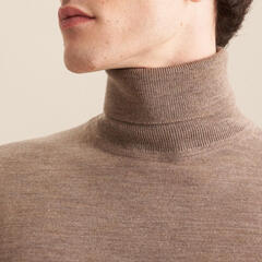 Свитер мужской Seidensticker 01.251580-23 светло-коричневый из шерсти Мерино