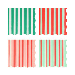 Салфетки большие "Рождественская полоска" 16 шт. (2024)