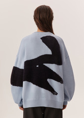 Джемпер CAT SURF голубой хлопок