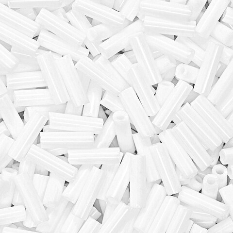 Японский бисер TOHO Bugle (стеклярус) 6mm (№41), непрозрачный глянцевый