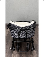 Матрас-сиденье для санок снежинки черный