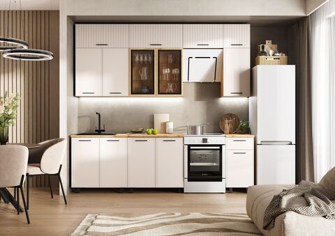 Кухня Бьянка 2,6/1080м (Кашемир, Дуб Крафт (Дуб вотан)///)