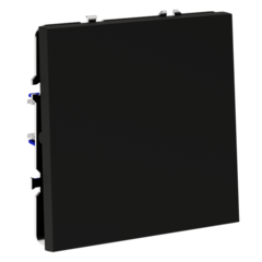 Перекрестный переключатель встраиваемый VOLTUM S70 одноклавишный 10А, (черный матовый)