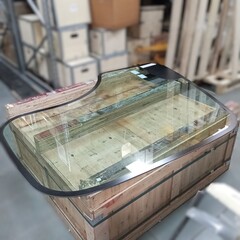 Стекло кабины правое закаленное JS | 333/J3865, 333/E2509 | Аналог