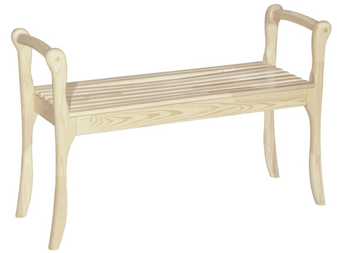 Скамья для прихожей Мебелик с подлокотниками массив, каркас лак