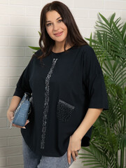 Блуза Магнит (темно-синяя) Б15443-24М LT Collection