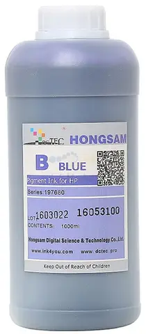 Чернила пигментные DCTec Z2100B Blue. 1000мл. Серия 197690