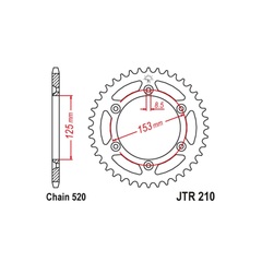 Звезда задняя (Ведомая) JT Sprockets JTR210.50 1-3559-50