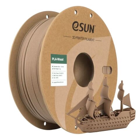 Пластик для 3D-печати eSUN PLA Wood, 1,75 мм, 1 кг, дуб, PLA-WOOD175O-OK1P1