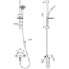 Delabie 2539KIT Душевой комплект с механичеким смесителем 2539, крепления С/П