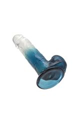 Прозрачно-синий фаллоимитатор Avy -  20 см. - 