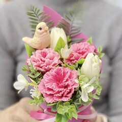 Птички искусственный мини, нежные, цветные, 3,5 см, набор 5 шт