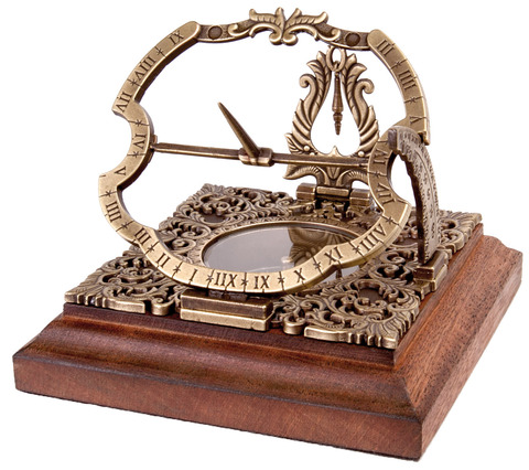 Солнечные часы Hemisferium Equatorial Augsburg Sundial 10х10 Н 10см, бронза
