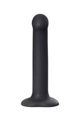 Черный фаллос на присоске Silicone Bendable Dildo M - 18 см. - 