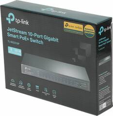 TP-Link SG2210P, 8-портовый гигабитный настольный PoE Smart коммутатор, 8 гигабитных портов RJ45 + 2 SFP-слота, 802.3af/at, до 61 Вт PoE