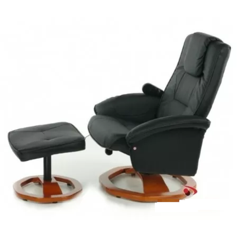 Массажное кресло TV-кресло Calviano 92 с пуфом черное