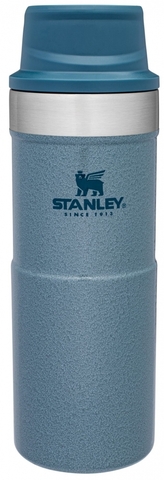 Картинка термостакан Stanley Classic Trigger Action 0,35L One hand 2.0 голубой - 1