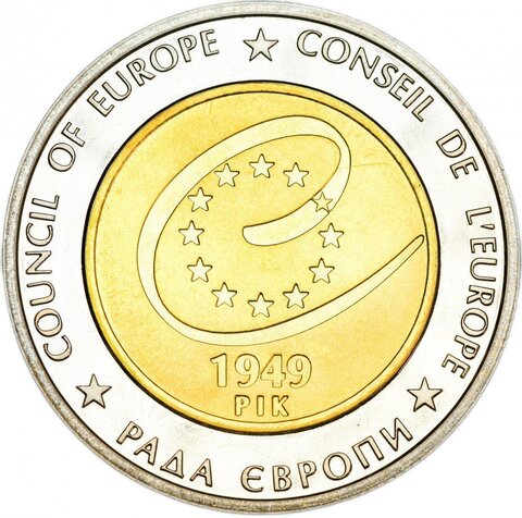 5 гривен "Совет европы" 2009 год