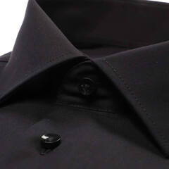 Сорочка мужская Seidensticker Slim Fit 01.675198-39 черная из поплина