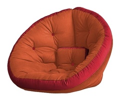 Кресло Farla Lounge Оранжевое с красным