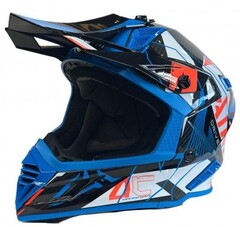 Мотошлем AiM RH855 Carbon Razor, синий/красный