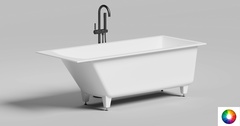 Salini 104813MF CASCATA KIT 170x70 Встраиваемая ванна с прямоугольной чашей, регулируемые ножки, донный клапан 