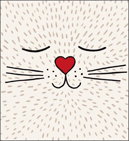 Открытка, Кот, 12*13 см, 1 шт.