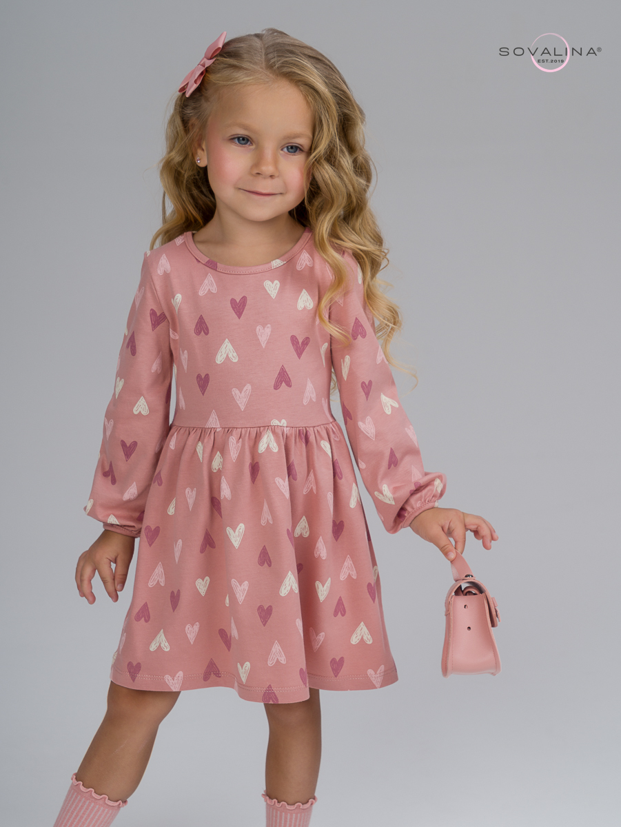 Платье Моана сердца на пудре