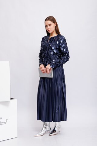 Oui Юбка-плиссе переливающаяся с эластичным поясом