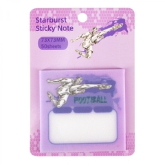 
          Прозрачные стикеры для заметок с клеевым краем, Alingar, 73 х 73 мм, 50 л., покрытие starlight touch, "Football", сиреневый, водонепрониц., европодвес