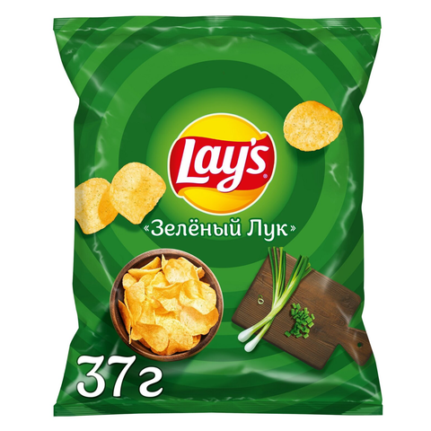 Чипсы LAYS зеленый лук 37г