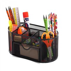 
          Подставка-органайзер д/канцтоваров, Alingar, металлическая, овальная, 22 см * 11 см, 9 отделений, черная