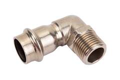 Угольник Valtec 90° с нар.р. нерж. сталь 18х1/2