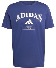 Теннисная футболка Adidas Heritage Graphic Club - dark blue/chalk white