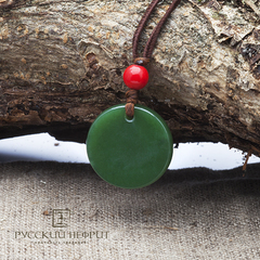 Амулет "Янтра" малый. Зелёный нефрит Бриле.