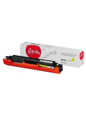 Картридж Sakura CRG729Y (4367B002) для Canon LBP7010C/LBP7018C, желтый, 1000 к.