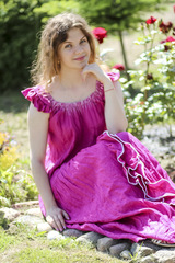 Есения. Платье женское льняное с оборками PL-4233-26