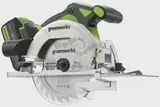 Дисковая пила аккумуляторный Greenworks GD24CS165, 24V,б/щет, 165х20 мм, 4800 об/мин, рез 57 мм, 1х5Ач, ЗУ, кор (1501607CUG)