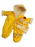 Комбинезон и шапка - Цыпленок/желтый. Одежда для кукол, пупсов и мягких игрушек.